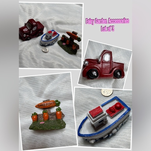 Other - Fairy Garden Accessories Lot Of 3 miniature Figurines